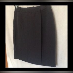 Jones New York linen navy blue wrap skirt 4P